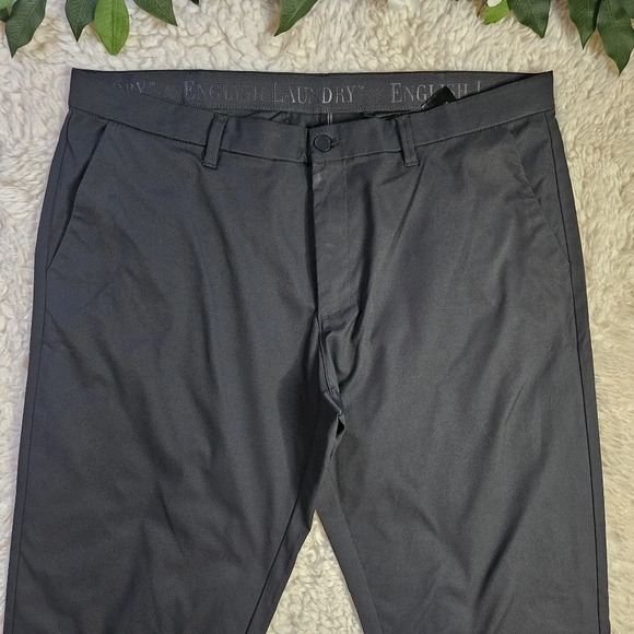 English Laundry Men's Midweight Navy Chinos - Picture 3 of 7